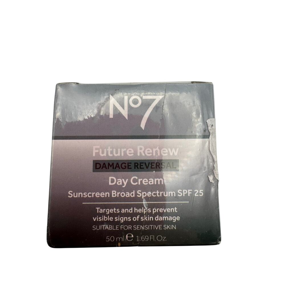 No7 Future Renew Damage Reversal Day Cream SPF 25 for Sensitive Skin 1.69 Oz